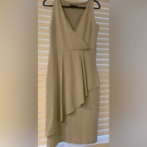 Women| Banana Republic Gray Business Dress with Side Ruffle